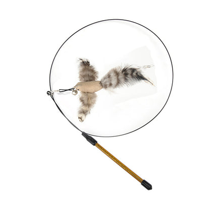 Steel Wire Feather Cat Teaser Stick