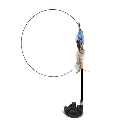 Steel Wire Feather Cat Teaser Stick