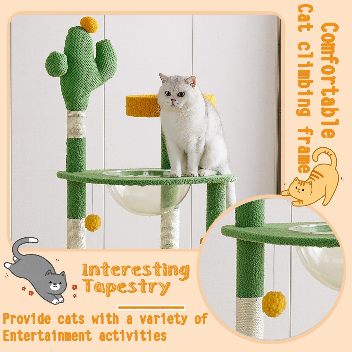 cat climbing tower