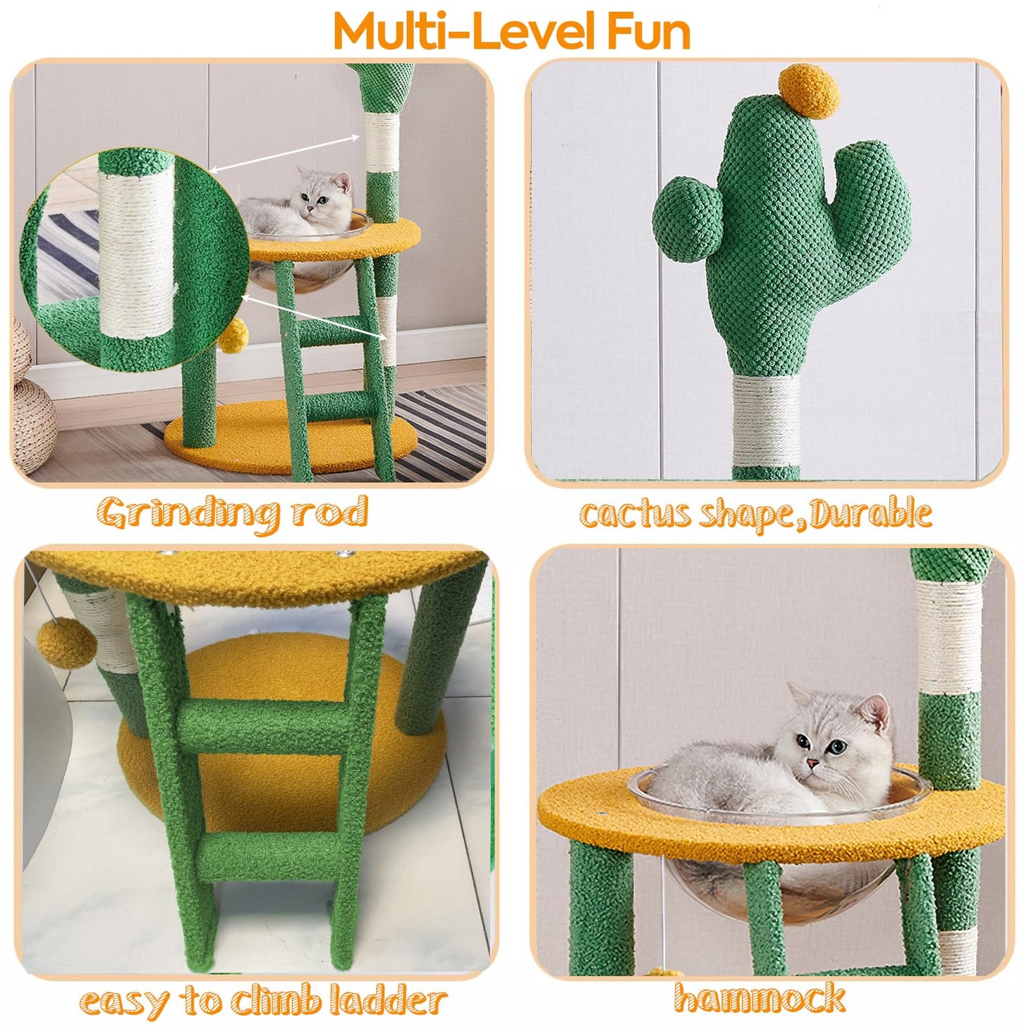 Green Cactus Kitten Cat Tree