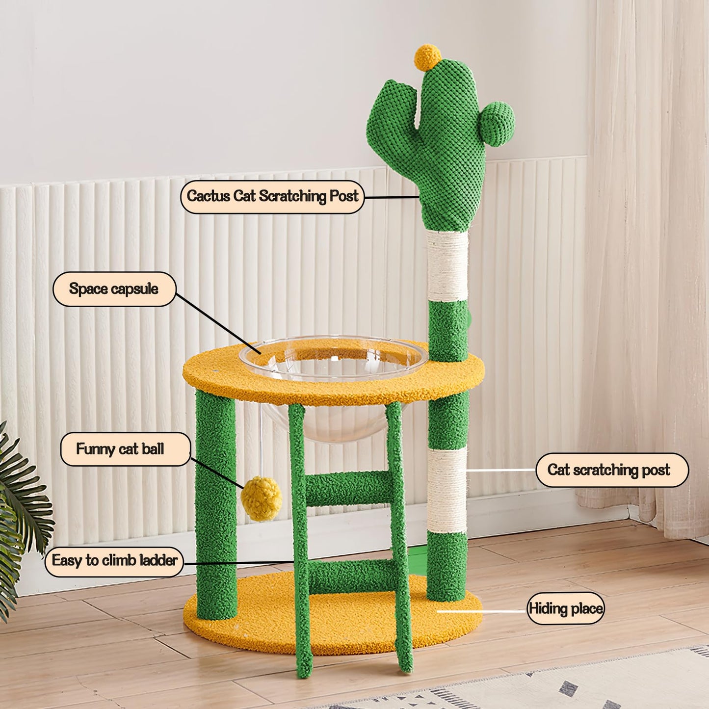 Green Cactus Kitten Cat Tree