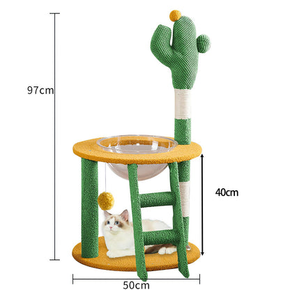 Green Cactus Kitten Cat Tree