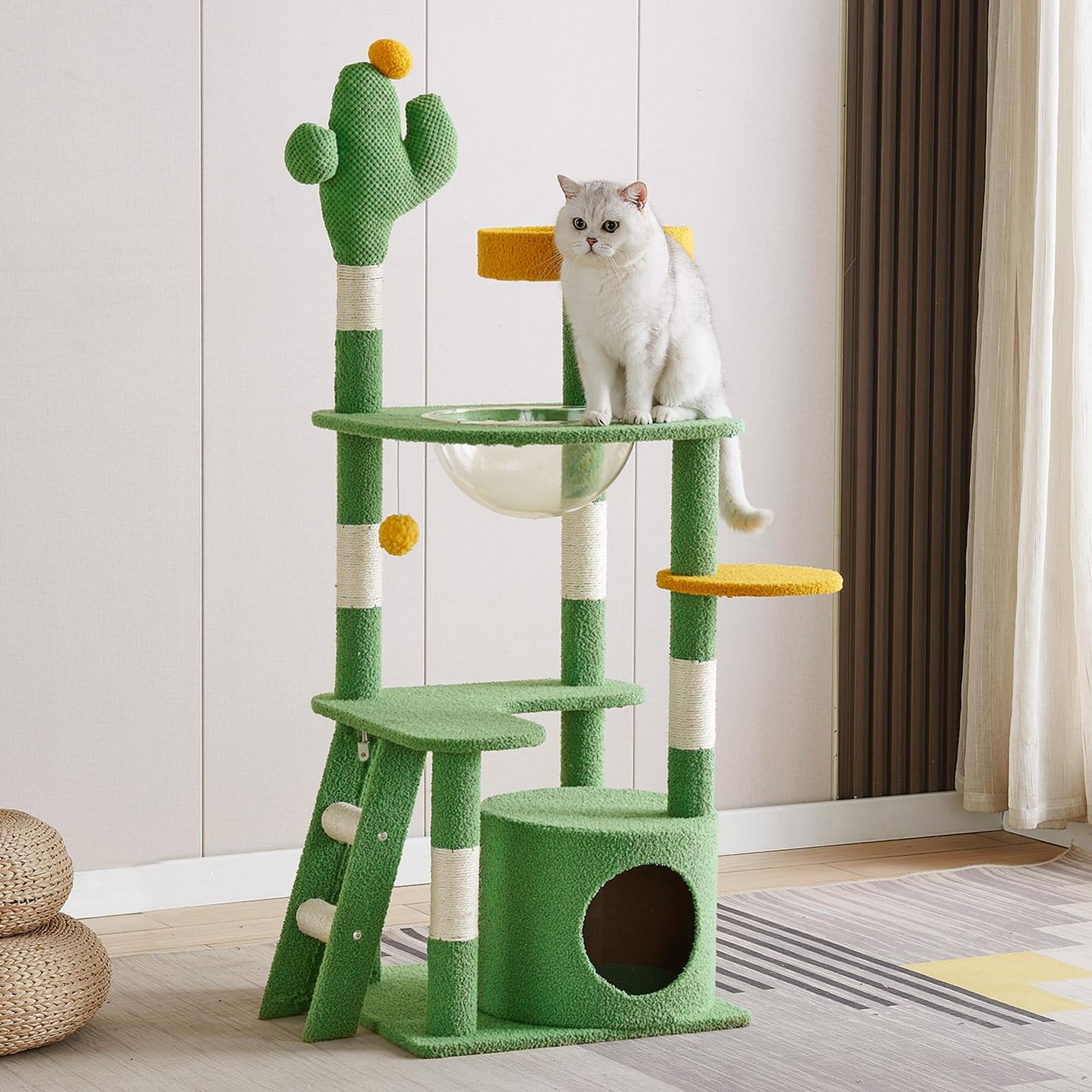 cat climbing tower